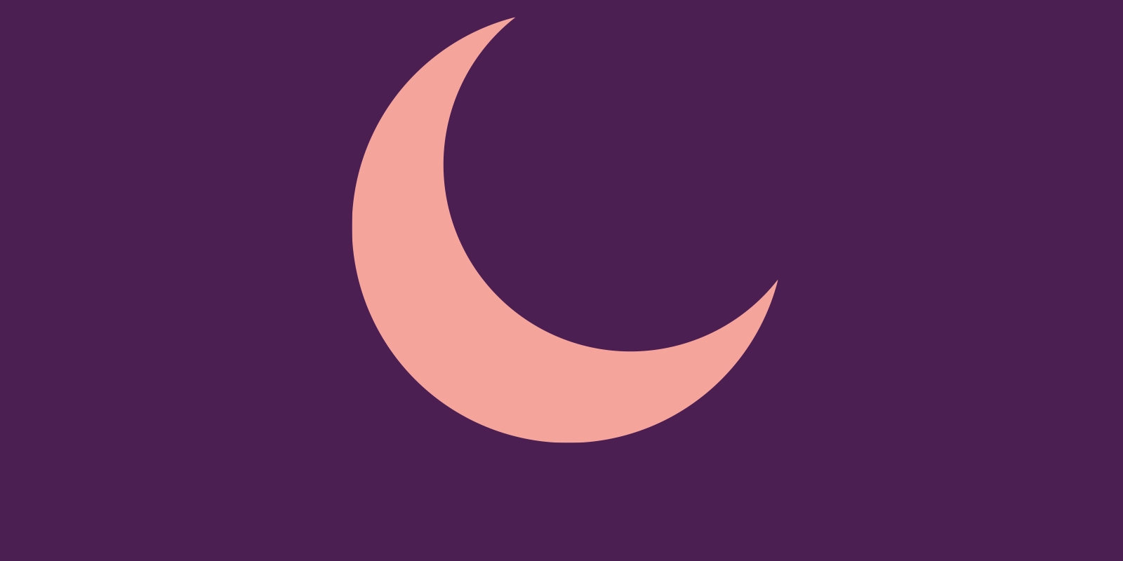 rosa Mond auf lila Hintergrund